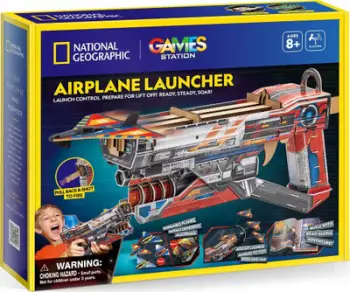 Puzzle 3D Cubicfun Airplane Launcher, set edukativ, për fëmijë