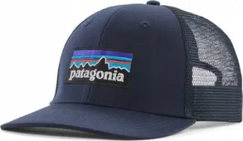 Kapelë trucker Patagonia Trucker, rrjetë poliestre, mbyllje e rregullueshme, blu e errët