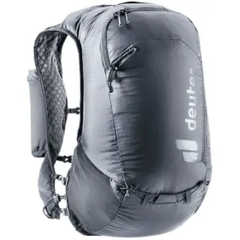Çantë trail running Deuter Ascender 13L, ultra e lehtë, kompatibile me sistem hidratimi, gri e errët