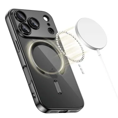 Mbrojtëse telefoni Tech-Protect MagFlex për iPhone 17 Pro Max, MagSafe, transparente, e zezë - 2
