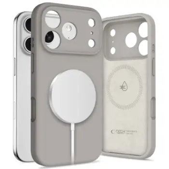 Kllëf telefoni Tech-Protect Silicone MagSafe, për iPhone 17 Pro, silikon, gri