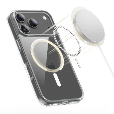 Mbajtëse telefoni Tech-Protect FlexAir Hybrid MagSafe për iPhone 17 Pro Max, transparente, rezistente ndaj goditjeve - 2