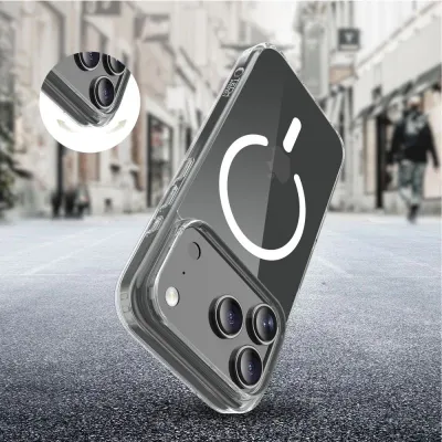 Mbajtëse telefoni Tech-Protect FlexAir Hybrid MagSafe për iPhone 17 Pro Max, transparente, rezistente ndaj goditjeve - 4