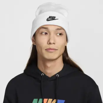 Kapele Nike Peak Futura Cuffed Beanie, e bardhë e zezë