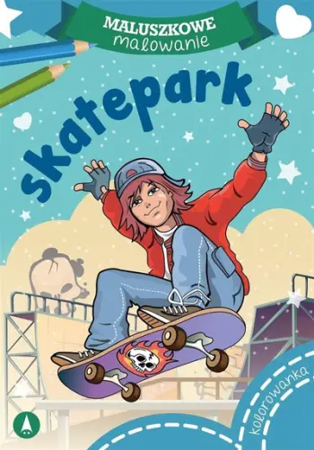 Set vizatimi Little Painting Skatepark, bllok vizatimi, bojëra druri, shumëngjyrëshe