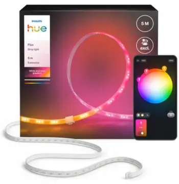Shirit LED Philips Hue Flux Strip, 5 m, RGB smart, i bardhë