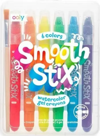 Set bojëra xhel akuarel Ooly Smooth Stix, 6 copë, shumëngjyrëshe