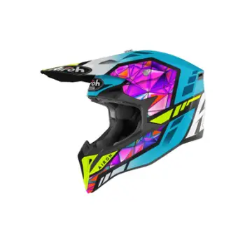 Kaskë motocross Airoh Wraaap Diamond, termoplastike HRT, madhësia XL, shumëngjyrëshe