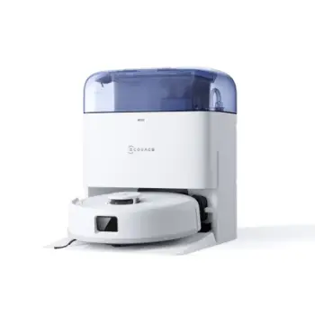 Robot fshesë Deebot Mini, vetëboshatisje, stacion Mini OMNI, i bardhë