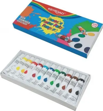 Ngjyra tempera Keyroad, set 12 ngjyrash, tuba 12 ml