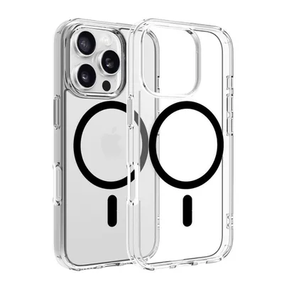 Dviced MagSafe iPhone 16 Pro Clear Case, Black - 1