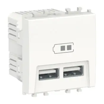 Prizë USB 2M Schneider Electric Easy Styl LMR9910001 – E bardhë