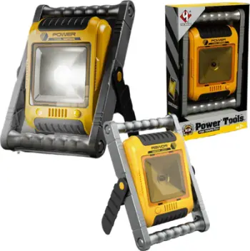 Prozhektor pune Power Tools 582871, portativ, me këmbë palosëse, verdhë e zezë