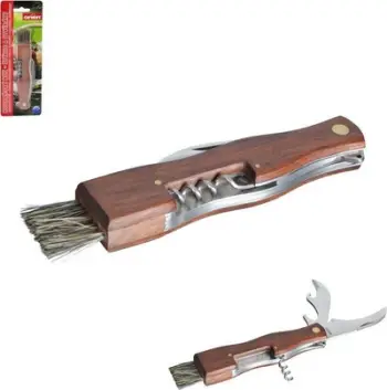 Thikë kërpudhash Relags Mushroom Knife, me furçë, me hapëse shishe, kompakte