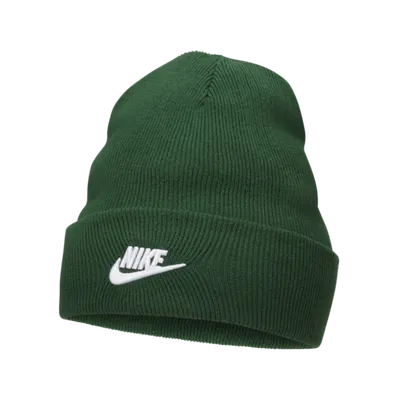 Kapelë beanie Nike NSW Utility Futura, pambuk, jeshile me të bardhë - 2