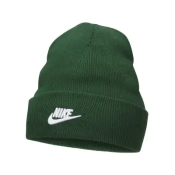 Kapelë beanie Nike NSW Utility Futura, pambuk, jeshile me të bardhë
