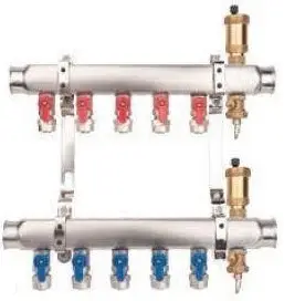 Zespol rozdzielaczy K2MINI-8 BASE 8 obwodow INOX G1-G1/2" - 6084060
