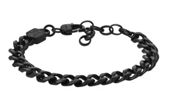 Byzylyk modern çeliku i zi Ellis Fossil JF04634001, unisex