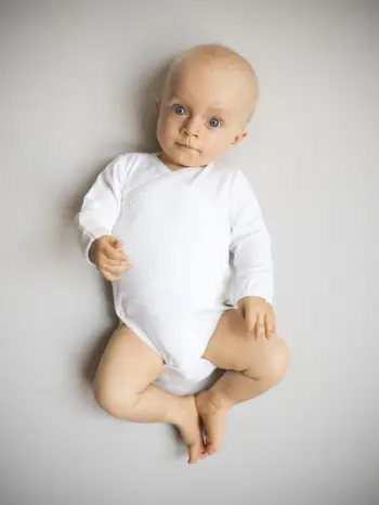 Body bebe Nanaf Organic Bamboo, kimono, mëngë të gjata, 62, i bardhë