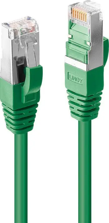 Kabllo rrjeti LINDY 47675, RJ45 Cat 6A SFTP, 0.3m, e gjelbër