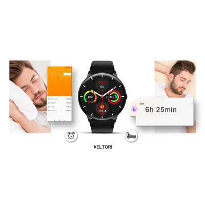 Smartwatch Veltori VT160-1, ekran 1.53", rrip silikoni, i zi - 12