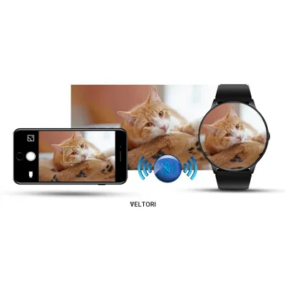Smartwatch Veltori VT160-1, ekran 1.53", rrip silikoni, i zi - 16