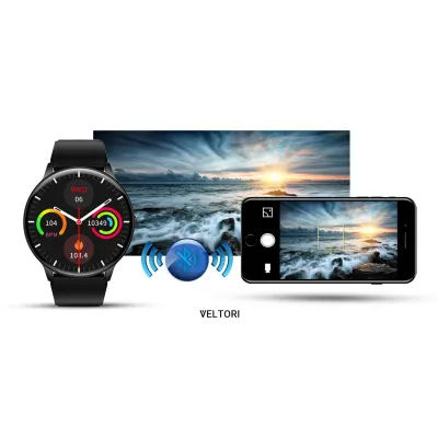 Smartwatch Veltori VT160-1, ekran 1.53", rrip silikoni, i zi - 17