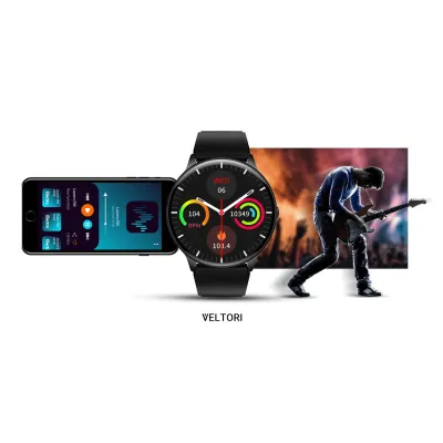 Smartwatch Veltori VT160-1, ekran 1.53", rrip silikoni, i zi - 20