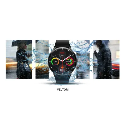Smartwatch Veltori VT160-1, ekran 1.53", rrip silikoni, i zi - 21