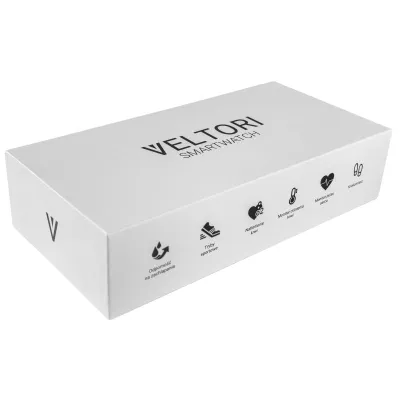 Smartwatch Veltori VT160-1, ekran 1.53", rrip silikoni, i zi - 22