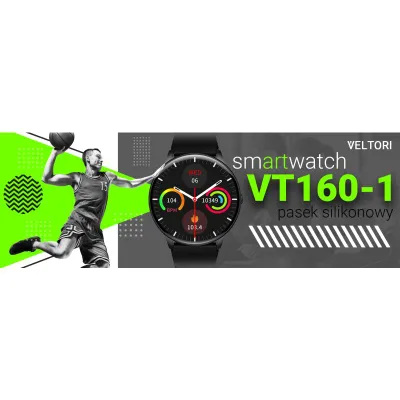 Smartwatch Veltori VT160-1, ekran 1.53", rrip silikoni, i zi - 7