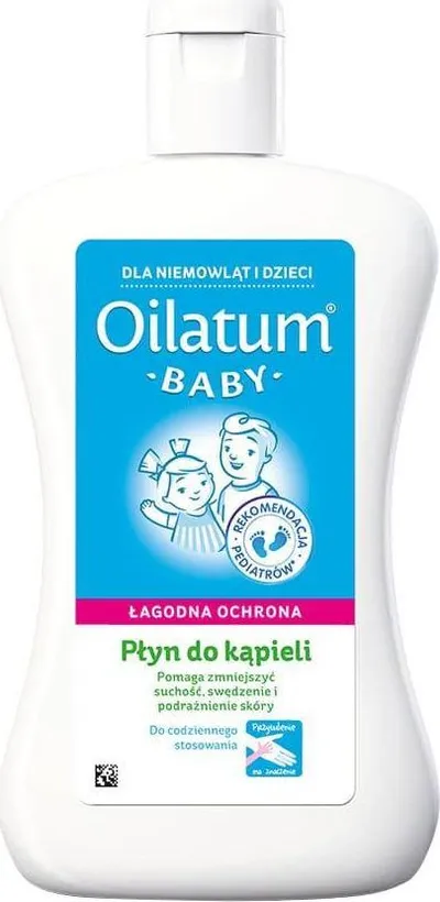 Shkumë banje për bebe Oilatum Baby Bubble Bath, lëkurë e ndjeshme, 300ml, e bardhë - 1