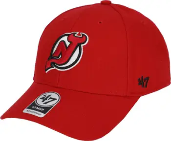 Kapelë bejsbolli 47 Brand NHL Jersey Devils MVP, e rregullueshme, 56-61 cm, e kuqe