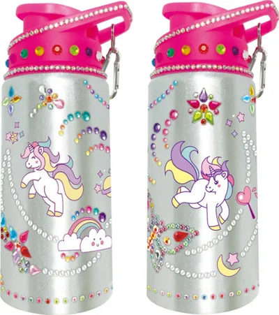 Set kreativ shishe uji Unicorn DIY, mozaik diamant 5D, ngjyra shumëngjyrëshe - 2