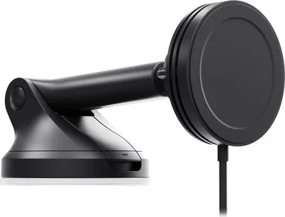 Mbajtëse telefoni për makinë IOttie Velox Mini Qi2, karikim wireless 15W, montim në xham dhe pult, e zezë - 1