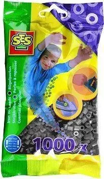 Rruaza hekuri për hekurosje SES Creative Iron on Beads, 1000 copë, gri shumëngjyrëshe