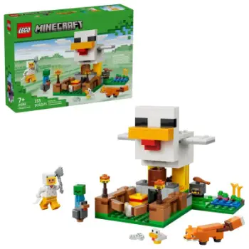 Set ndërtimi LEGO Minecraft Chicken Farm 21585, 233 pjesë, 7+