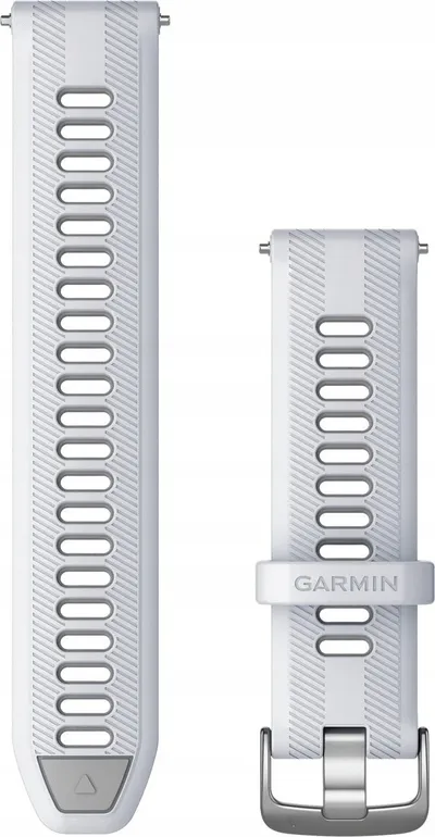 Rrip ore Garmin Forerunner, silikoni sportiv, 22mm, i bardhë - 1