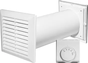 Ventilator muresh Awenta Cosy Move CM100, diametër 100mm, me termostat, i bardhë