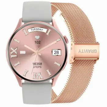 Smartwatch Gravity GT11-8, ekran 1.43", Bluetooth, rose gold