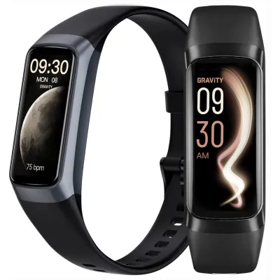 Ora inteligjente Gravity GT40-1, Bluetooth, rrip gome 19mm, e zezë - 1