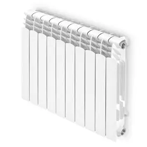 Radiator alumini Ferroli Proteo HP600, 10 seksione, distanca lidhjesh 500mm, i bardhë