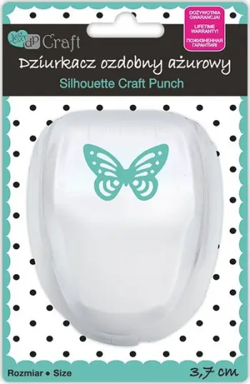 Grirës dekorativ për letër DP Craft, 3.7cm, flutur, shumëngjyrësh