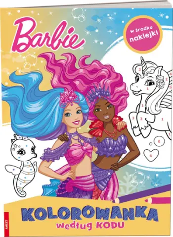 Libër ngjyrosjeje Barbie Dreamtopia by Code, me kode dhe numra, me stikera