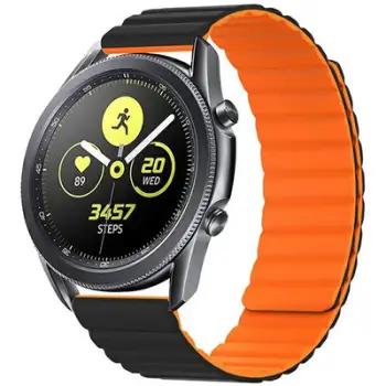 Rrip ore Watch, 20mm, mbyllje magnetike, portokalli e zezë