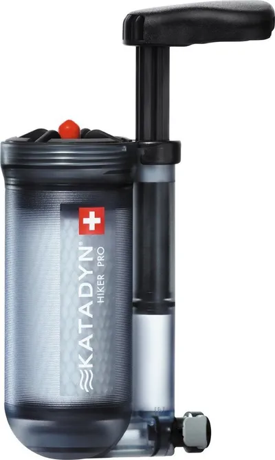 Filtrim uji portativ Katadyn Hiker Pro, pompë 1 L/min, trup transparent, gri - 1