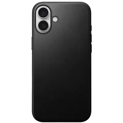 Këllëf lëkure Nomad Modern Leather Case, për iPhone 16 Plus, i zi - 1