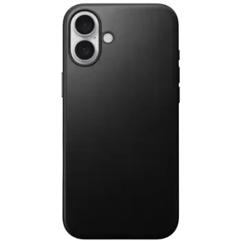 Këllëf lëkure Nomad Modern Leather Case, për iPhone 16 Plus, i zi