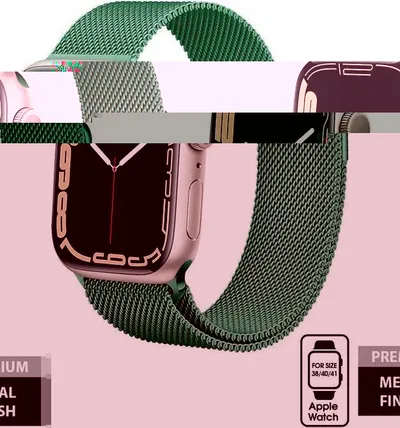 Rrip ore Crong Milano Steel, çelik inox, Apple Watch 38/40/41 mm, i gjelbër - 1