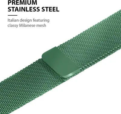 Rrip ore Crong Milano Steel, çelik inox, Apple Watch 38/40/41 mm, i gjelbër - 3